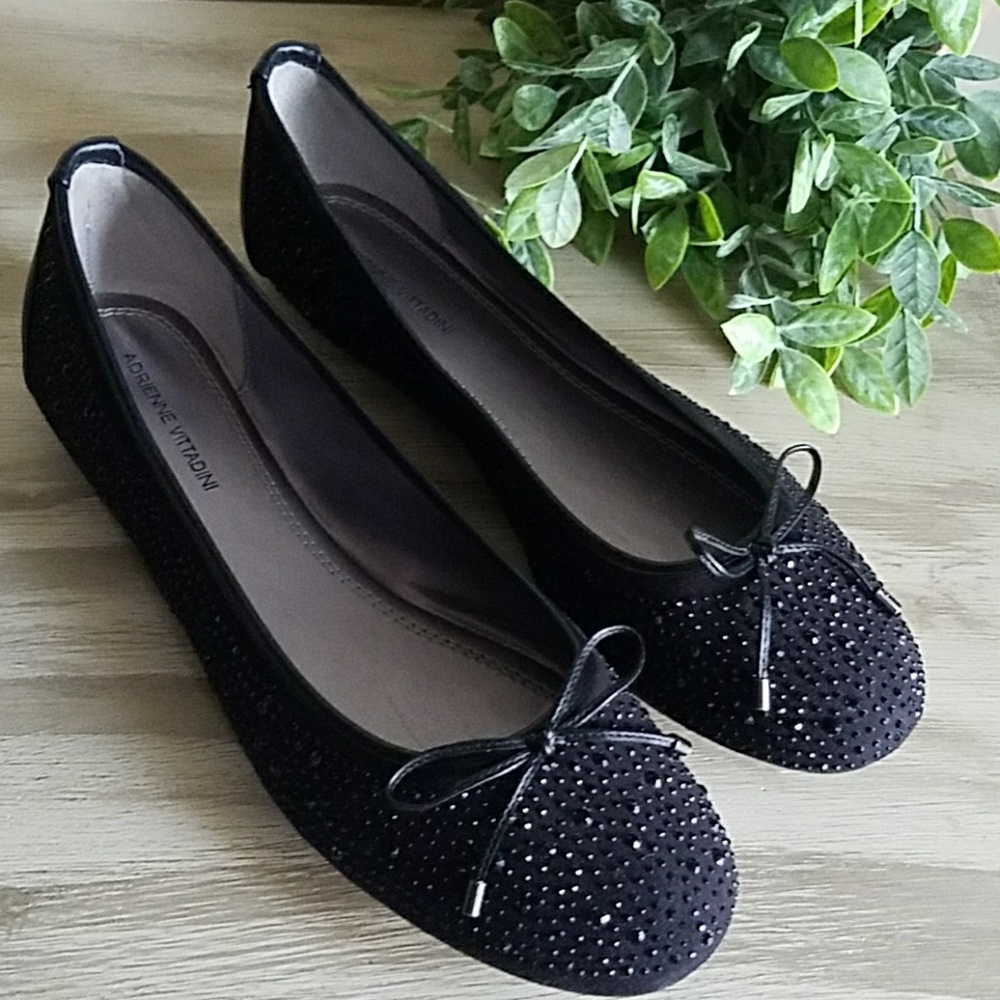 NWOB Adrienne Vittadini Cathi Embellished Flats 10